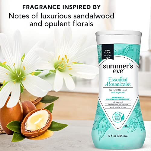 Summer's Eve Essential Botanicals Gentle Wash with Argan Oil, Removes Odor, pH balanced, 12 fl oz Summer's EveAu supplements