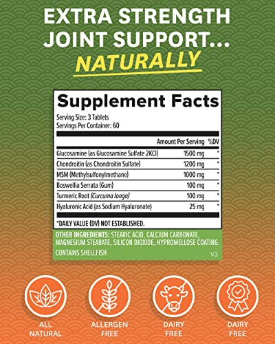 Zenwise Health Glucosamine Chondroitin MSM - Joint Support Supplement with Turmeric Zenwise HealthUS supplements