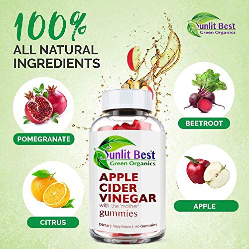 Apple Cider Vinegar Gummies Vitamins with The Mother, Delicious Immunity, Gluten Free Sunlit Best Green OrganicsAu supplements
