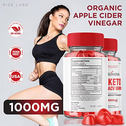 rize labs (3 Pack) SlimDNA Keto Gummies - ACV for Advanced Weight Loss with Apple Cider rize labsUS supplements