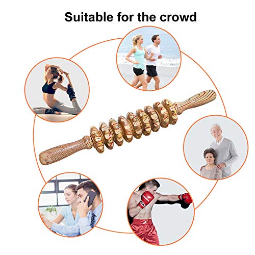 Deston Wooden Massager Handheld Roller Trigger Point Massager Stick for Fascia, Cellulite DestonUS supplements