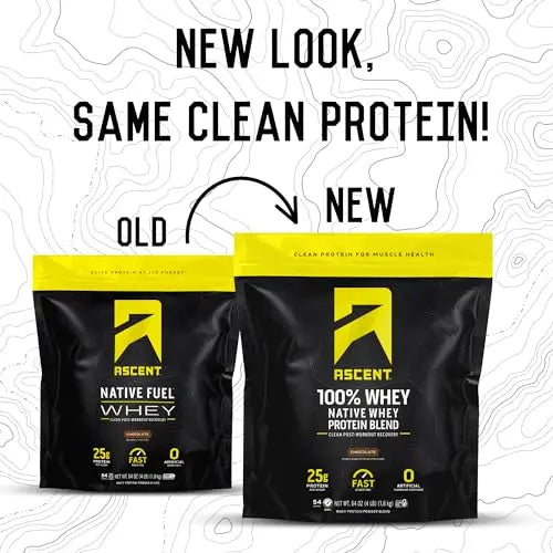Ascent 100% Whey Protein Powder - Post Workout Whey Protein Isolate, Zero Artificial Flavors & Sweeteners AscentAu supplements