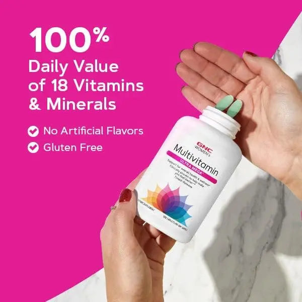 GNC Women’s Ultra Mega Multivitamin Caplets, Clinically Proven to Feel Better, Immune Support, Vitamin A, B, C, D GNCAu supplements