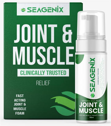 Seagenix Menthol Relief Muscle and Joint Foam - Magnesium Spray Menthol Formula - Joint and Muscle Relief – Relax Tight Muscles – Ease Muscle Cramps Fast - All Natural – Relief for Legs, Neck, Back. SeagenixAu supplements