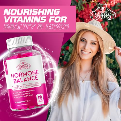 Hormone Balance for Women - PMS Relief Gummies and Bloating Relief for Women Bear GripsUS supplements