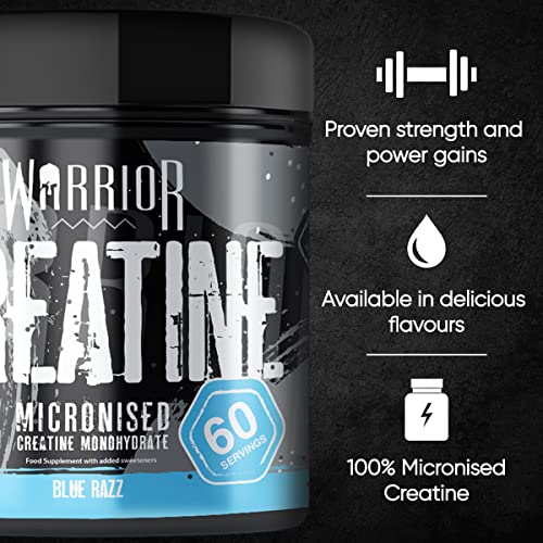 Warrior Creatine Monohydrate Powder – 300g – Micronised for Easy Mixing WarriorUS supplements