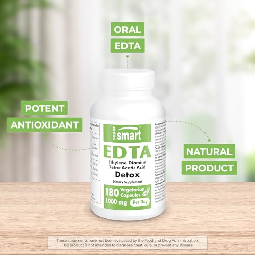 Supersmart - EDTA 1000mg per Day - Calcium Disodium EDTA Supplement | Non-GMO SupersmartUS supplements