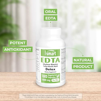 Supersmart - EDTA 1000mg per Day - Calcium Disodium EDTA Supplement | Non-GMO SupersmartUS supplements