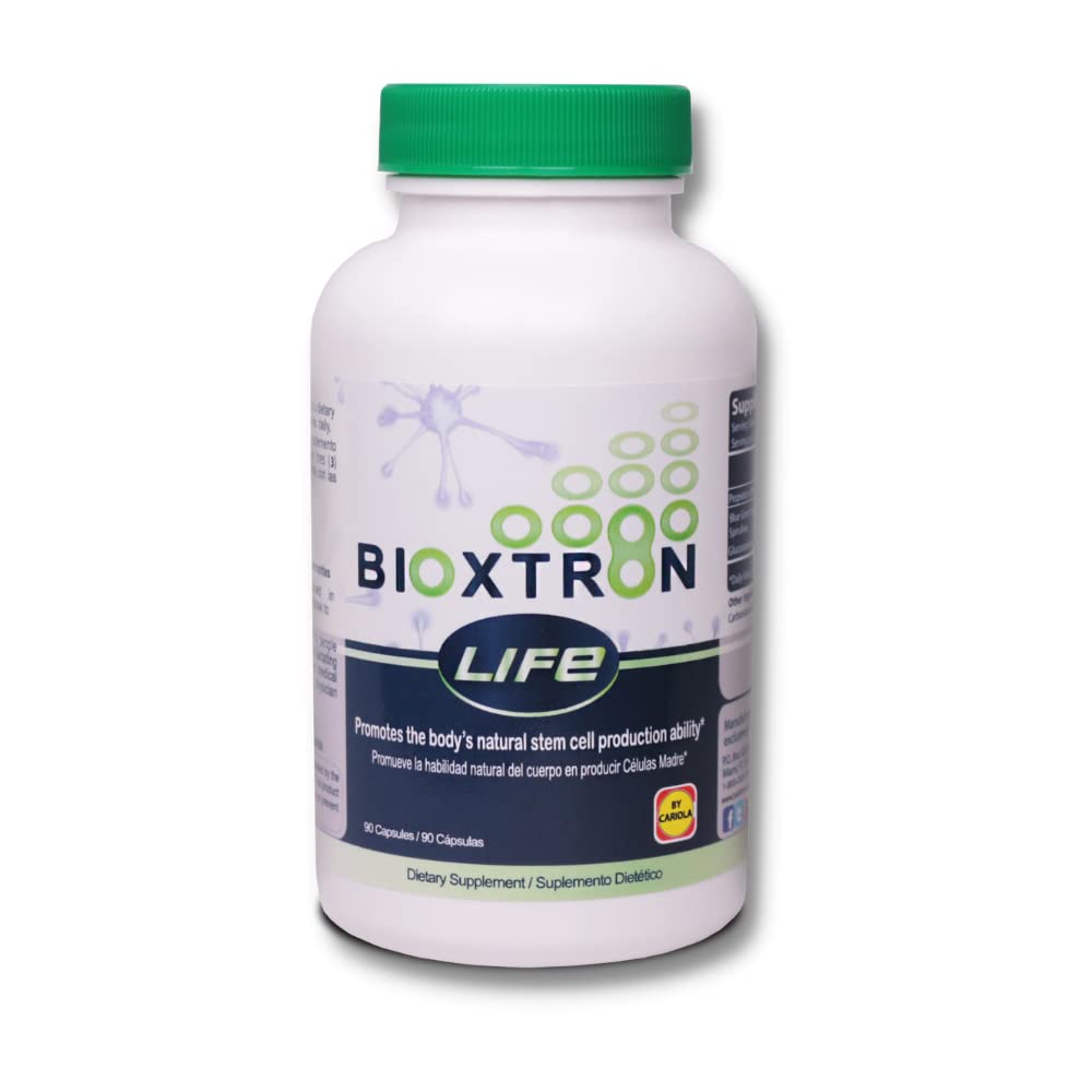 Bioxtron Life AFA Stem Cell Supplement - Joint Support & Muscle Pain - Immune System Support - Support Energy Levels - Stem Cell Production - Blue Green Algae Spirulina - 90 Caps + Cream 2 oz BioxtronAu supplements