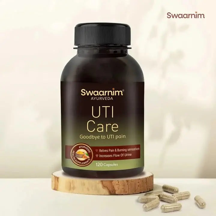 Swaarnim UTI Care, Ayurvedic Healthy Supplements for Women Health, Rich in Natural Extracts, 100% Natural - No Added Chemicals and Gluten Free, 120 Capsules SwaarnimAu supplements