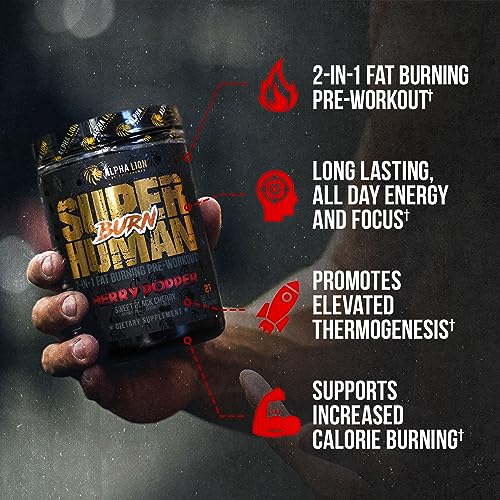 ALPHA LION Superhuman Burn 2-in-1 Metabolism Booster Pre Workout ALPHA LIONUS supplements