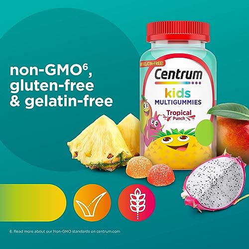 Centrum Kids Multivitamin Gummies, Tropical Punch Flavor Made With Natural Flavors CentrumUS supplements