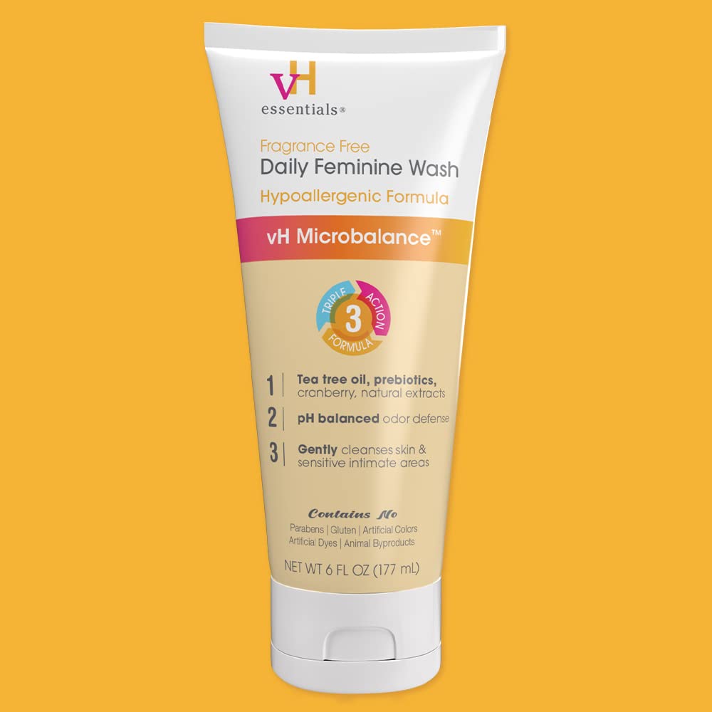 vH essentials Daily Feminine Wash - Fragrance Free, Hypoallergenic with Tea Tree Oil vH essentialsAu supplements