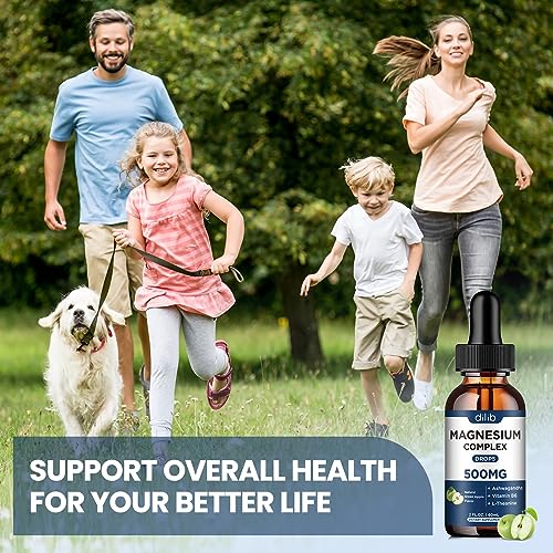 Triple Magnesium Complex Supplement-Magnesium Glycinate, Citrate, Malate Liquid dilibAu supplements