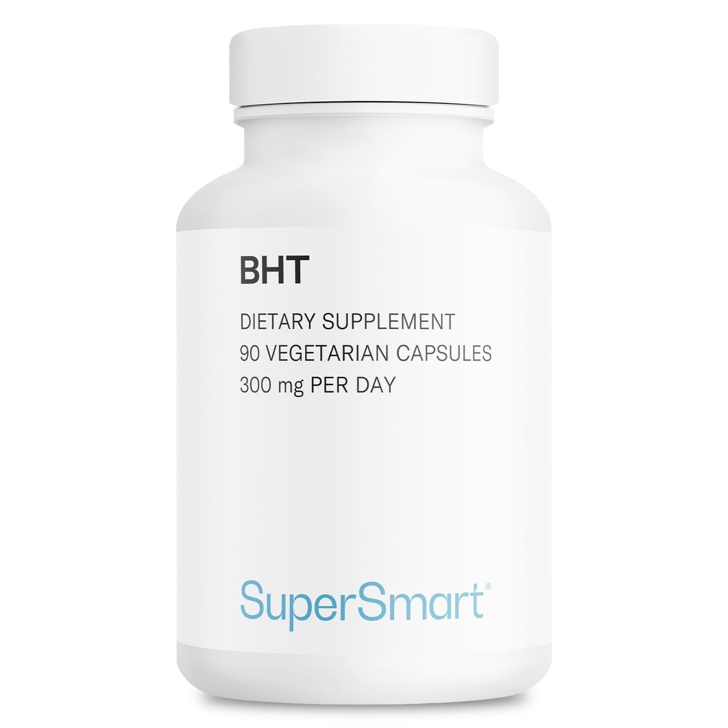 Supersmart - BHT Supplement 300mg per Day - Butylated Hydroxytoluene | Non-GMO & Gluten Free - 90 Vegetarian Capsules SupersmartUS supplements