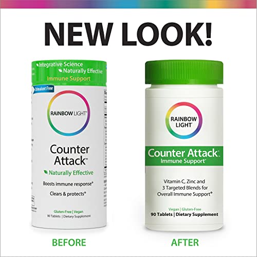 Rainbow Light Counter Attack Immune Support, Dietary Supplement Provides Immune Rainbow LightUS supplements