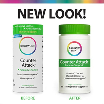 Rainbow Light Counter Attack Immune Support, Dietary Supplement Provides Immune Rainbow LightUS supplements