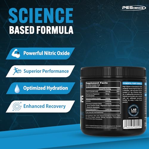 PEScience High Volume Nitric Oxide Booster Pump Pre Workout Powder, Sour Peach Candy PEScienceAu supplements