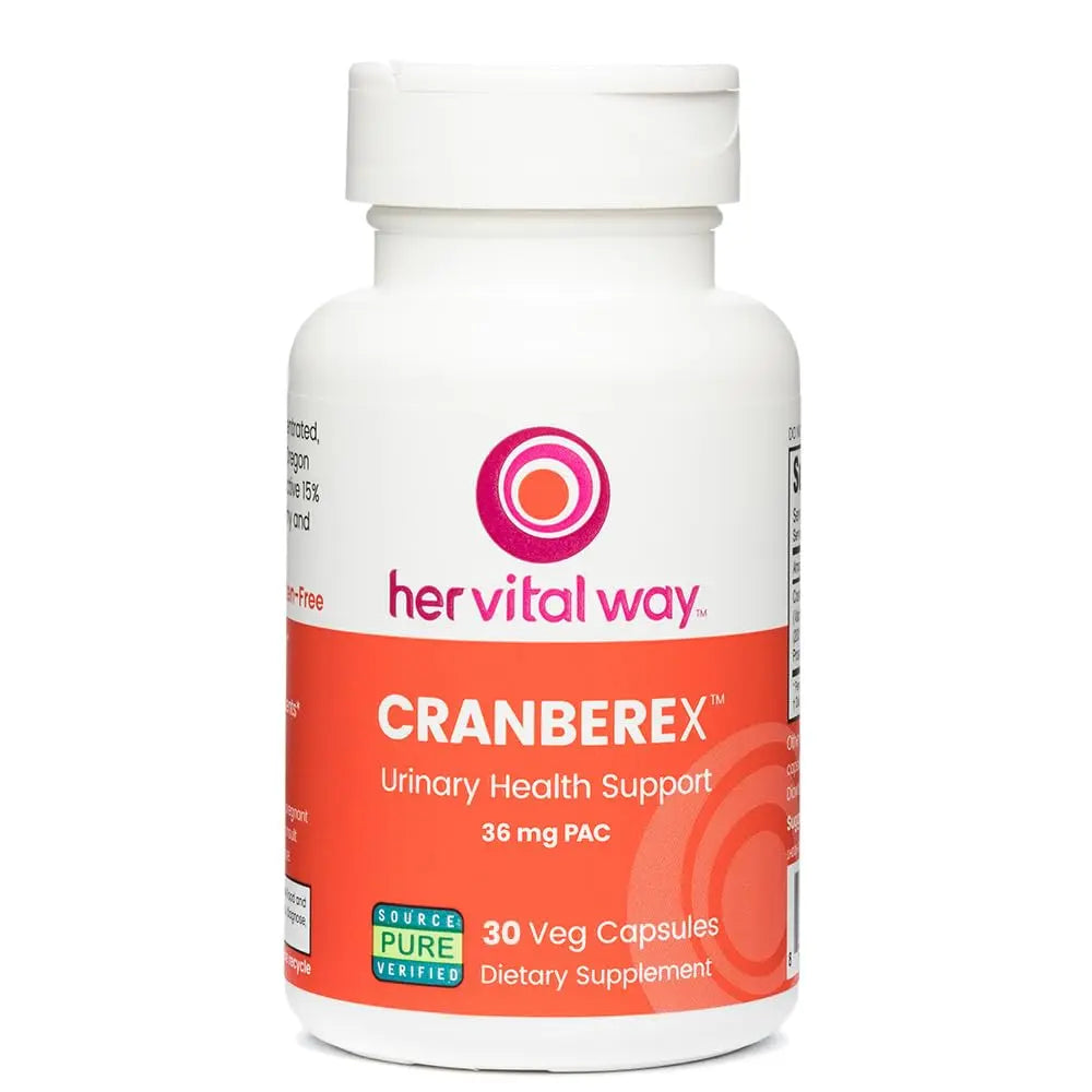 her vital way Cranberex - Cranberry Pills for Women and Men - Cranberry Supplement with 36mg PAC - Cranberry Extract Capsules for Urinary Tract Health and Kidney Care - 30 Veg Capsules her vital wayAu supplements