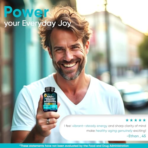 Adndale NAD Supplement. Longevity Formula with Liposomal NAD+, Trans Resveratrol, Urolithin-A, Berberine, CoQ10. NMN Supplement Alternative. 90 Count AdndaleAu supplements