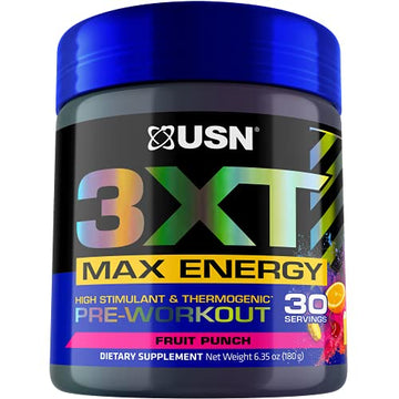 USN 3XT Max Pre-Workout Supplement Drink Mix Powder for Energy, Endurance and Pump USNAu supplements