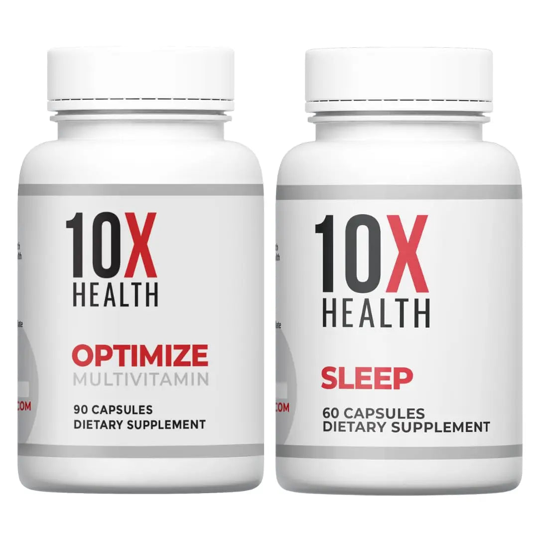 10X Health Optimize (Daily) & Sleep (PM) Bundle - Methylated Multivitamin Capsules + Magnesium, L Theanine & Melatonin 10X Health SystemAu supplements