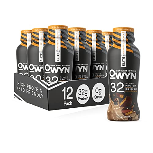 Pro Elite Vegan Plant-Based High Protein Keto Shake, No Nut Butter Cup, Zero Sugar OWYN Only What You NeedUS supplements