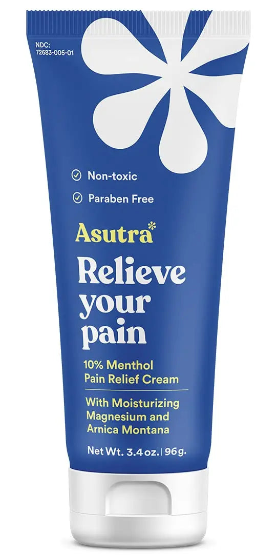 ASUTRA Muscle Pain Relief Cream, Cooling Menthol with Moisturizing Magnesium and Arnica Montana Oil, 3.4 oz ASUTRAAu supplements