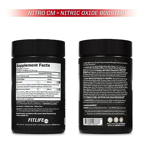 PMD Sports Nitro cm - Nitric Oxide with Agmatine Pre Workout Supplement - Muscle PMDAu supplements