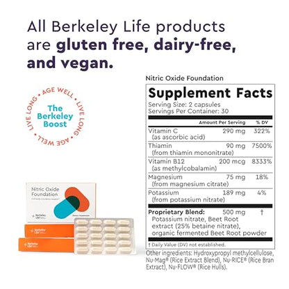 Berkeley Life Professional - Nitric Oxide Booster & Support Supplement with Organic Beetroot Berkeley LifeUS supplements