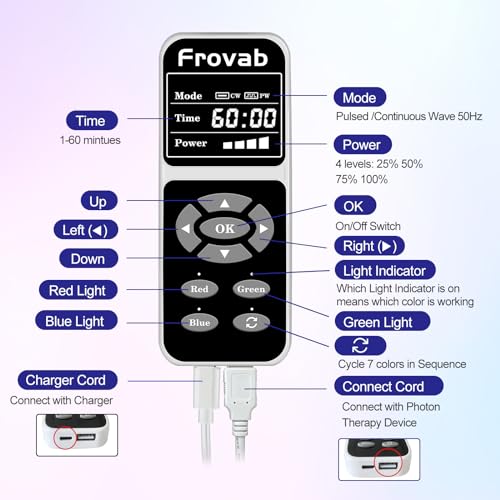 Frovab 7 in 1 Colors LED Light Therapy Mask, Red & Blue Face Mask Light Therapy, Portable & Flexiable FrovabAu supplements