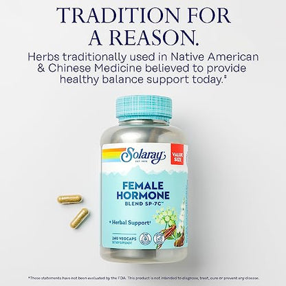 Solaray Female Hormone Blend SP-7C, Herbal Support Hormonal Balance for Women SOLARAYUS supplements
