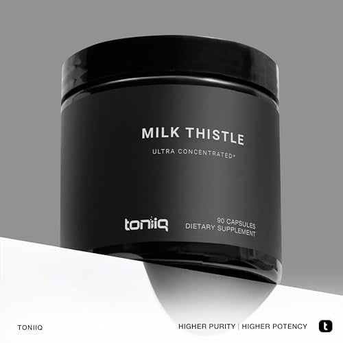 Toniiq Ultra High Strength Milk Thistle Capsules - 25,000mg 50x Concentrated Extract ToniiqUS supplements