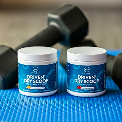 MRM Nutrition Driven Dry Scoop Pre-Workout Powder| Sour Berry Flavored| Pure Ingredients MRMUS supplements