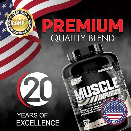 Nutrex Research Whey Protein Powder, Vanilla Muscle Infusion Whey Isolate w/EAA Nutrex ResearchUS supplements