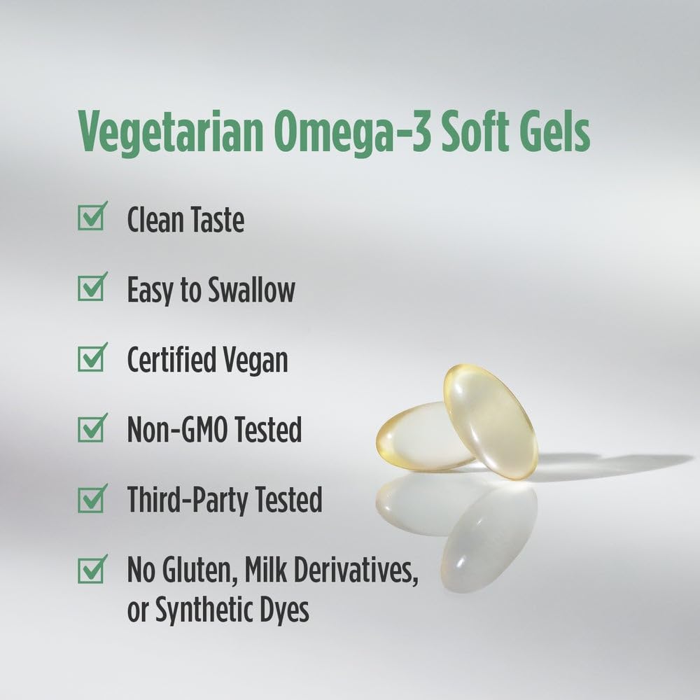 Nordic Naturals Algae DHA - 60 Soft Gels - 500 mg Omega-3 DHA - Certified Vegan Algae Oil - Plant-Based DHA - Brain, Eye & Nervous System Support - Non-GMO - 30 Servings Nordic NaturalsAu supplements