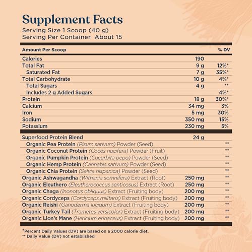 Four Sigmatic Organic Vegan Protein Powder | 18g Plant-Based Protein per Serving Four SigmaticUS supplements
