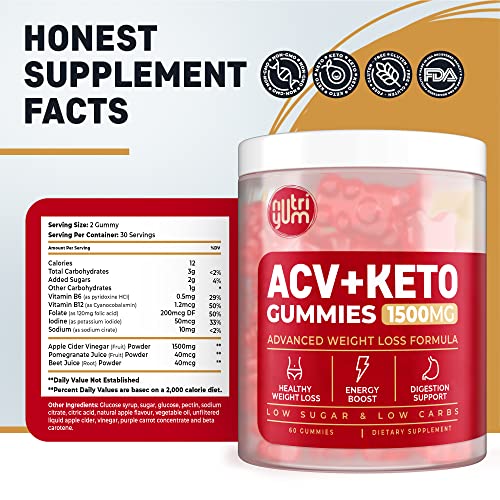 nutriyum ACV Keto Gummies 1500 mg - Low Carb Low Sugar Apple Cider Vinegar Gummies nutriyumAu supplements