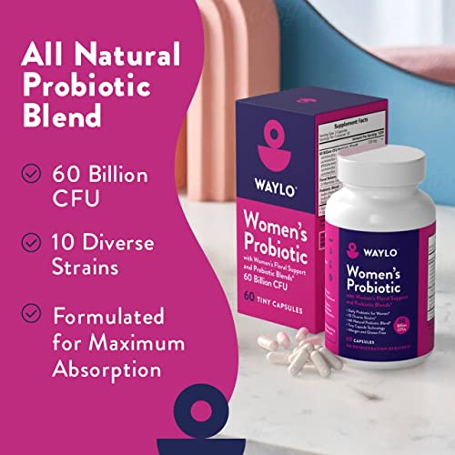 Probiotics for Women | Easy to Swallow Tiny Capsule | with Prebiotics, 60 Billion CFUs WayloAu supplements