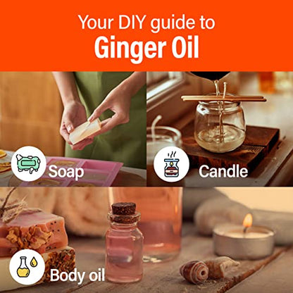 H’ana Pure Ginger Oil for Belly Fat & Pain - 100% Natural Therapeutic Grade Ginger Essentia H'anaUS supplements