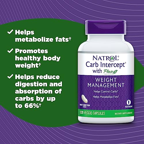 Natrol Carb Intercept with Phase 2 Carb Controller Capsules, White Kidney Bean Extract NatrolUS supplements