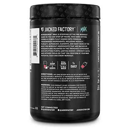 Jacked Factory Nitrosurge Max Nootropic Pre Workout Powder - Premium Pre Workout Jacked FactoryUS supplements