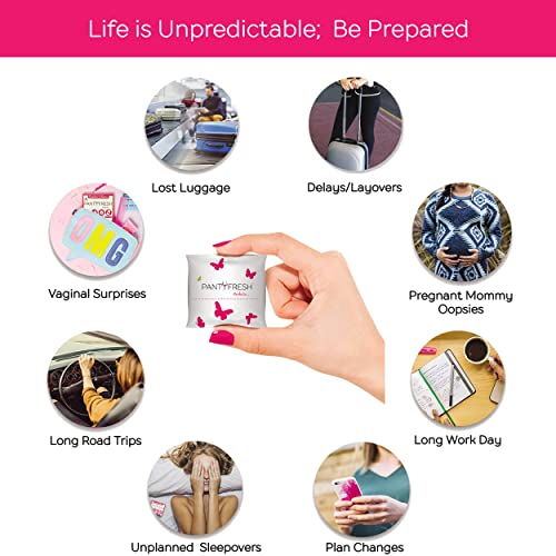to-Go Panty Kit Includes 4 Items Seamless Thong Underwear Fresh Wipe Pantyliner & Washbag Travel Panty FreshAu supplements