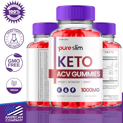 (3 Pack) Pure Slim Keto ACV Gummies, Pure Slim Keto ACV Advanced Weight Loss 1000 MG Titan LabsAu supplements