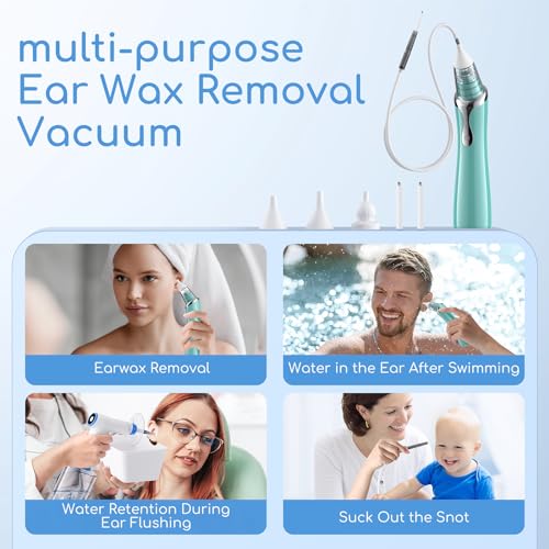 Ear Vacuum Wax Remover, Ear Wax Removal with 8 Pcs Ear Pick, Ear Wax GirugAu supplements