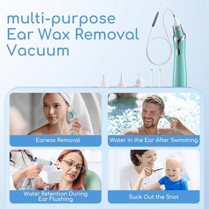 Ear Vacuum Wax Remover, Ear Wax Removal with 8 Pcs Ear Pick, Ear Wax GirugUS supplements