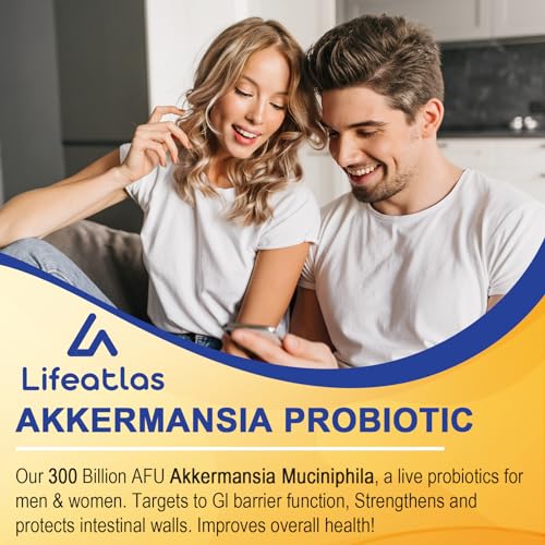 300 Billion AFU Akkermansia Muciniphila - Live Akkermansia Probiotics for Women & Men LifeatlasAu supplements