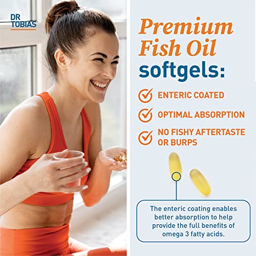 Dr. Tobias Omega 3 Fish Oil, 800 mg EPA 600 mg DHA Omega 3 Supplement for Heart Dr. TobiasUS supplements