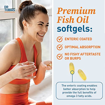 Dr. Tobias Omega-3 Fish Oil, Triple Strength, Supports Brain & Heart Health, 2000 mg Dr. TobiasUS supplements