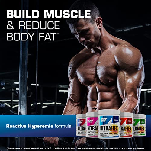 GAT SPORT NITRAFLEX Burn, Pre Workout Thermogenic Powder, Apple Melon, 30 Servings GAT SPORTUS supplements